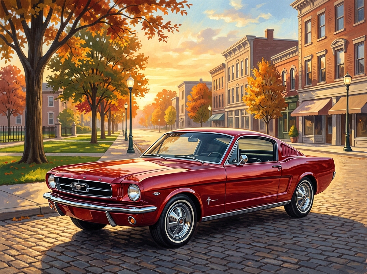 1966 Candyapple Red Ford Mustang GT Fastback showroom magazine edition